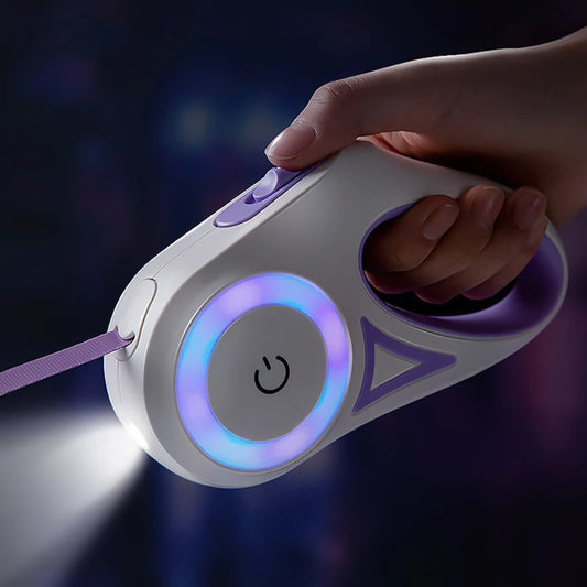 Glow Walk LED Retractable Leash: Safety & Control for Every Adventure